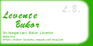 levente bukor business card